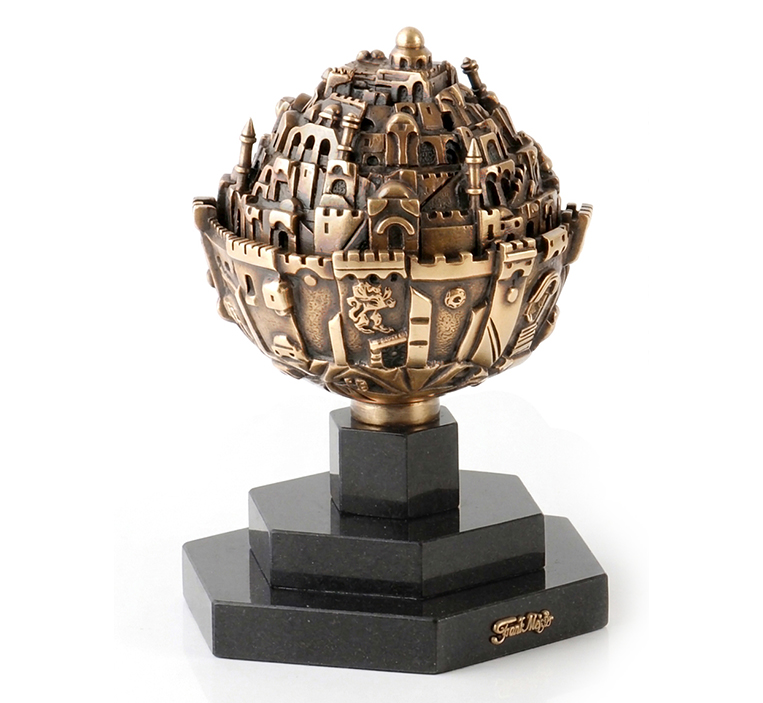 MINI JERUSALEM SPHERE - BRONZE